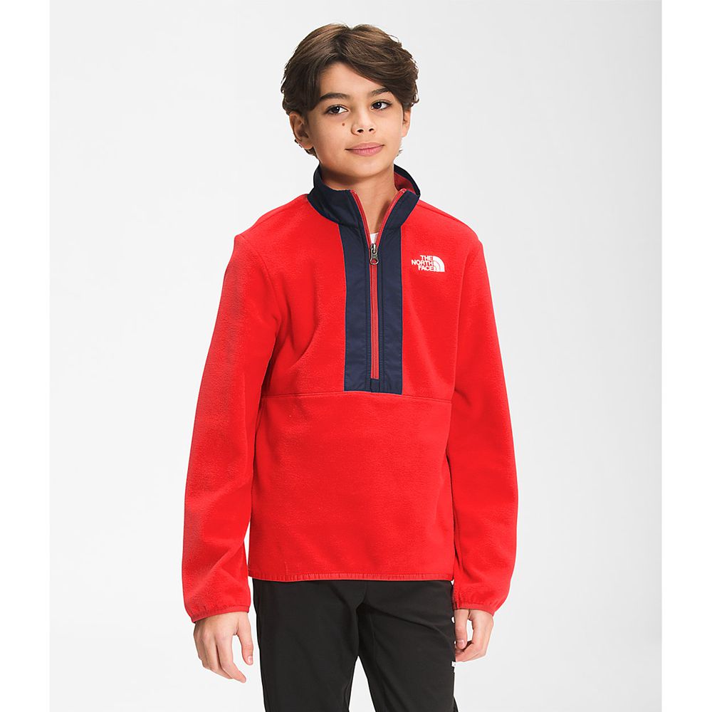 The North Face Pullover Youth Australia - The North Face Glacier ¼ Zip Red / Navy (FWE-267859)